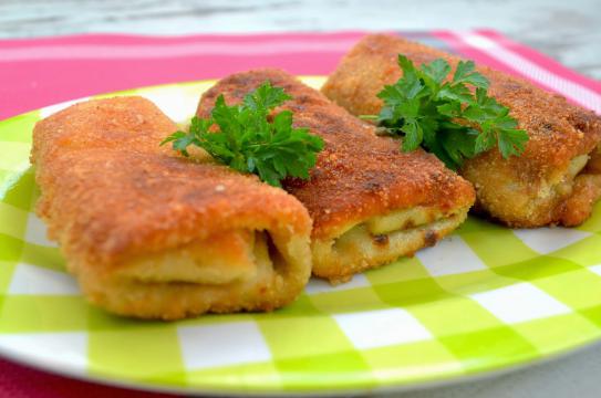 Krokiety z pieczarkami i żółtym serem